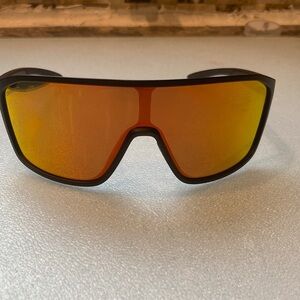 SMITH Black Frame Sunglasses with Orange Mirrored Lens